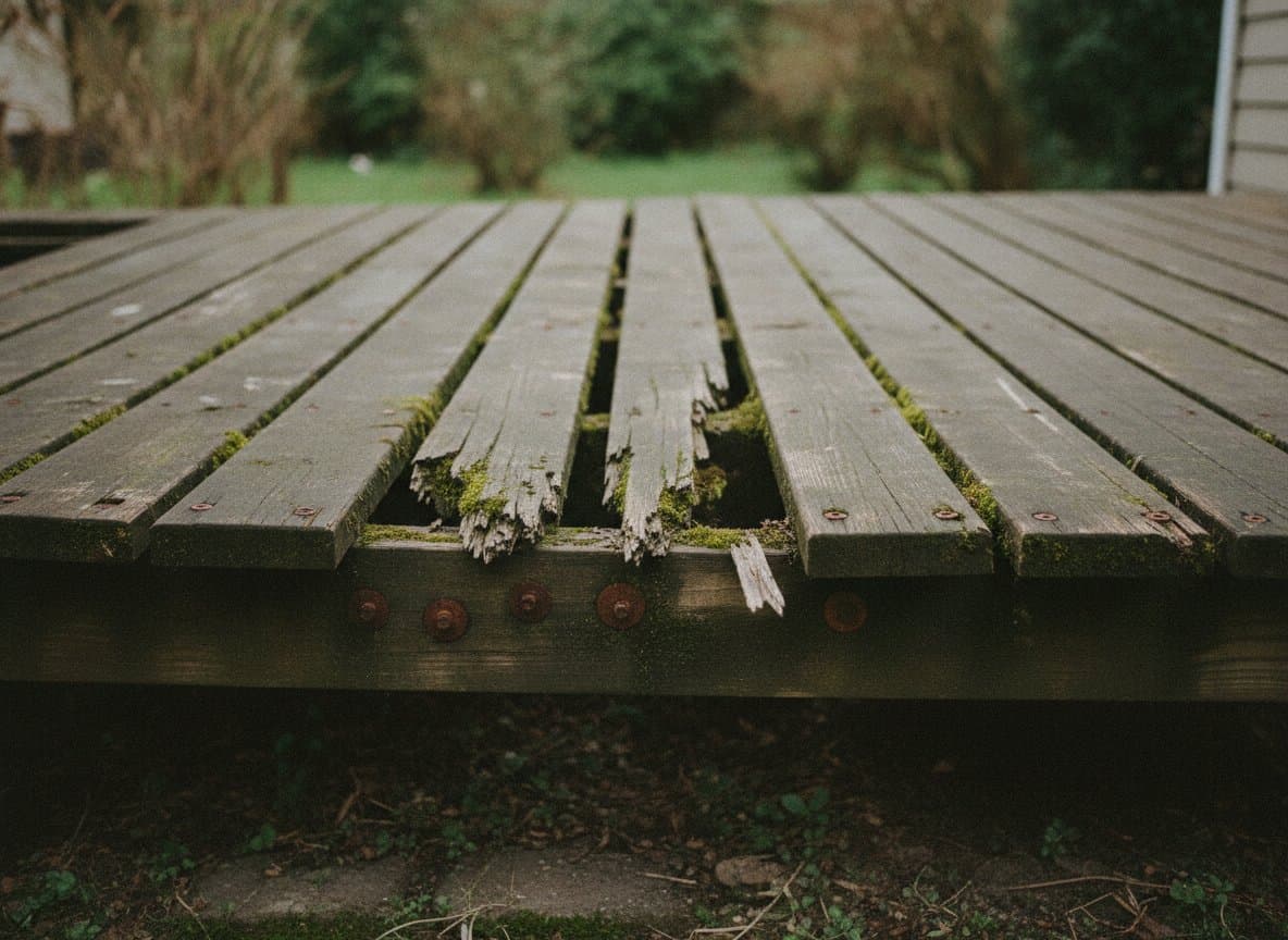 A rotting deck