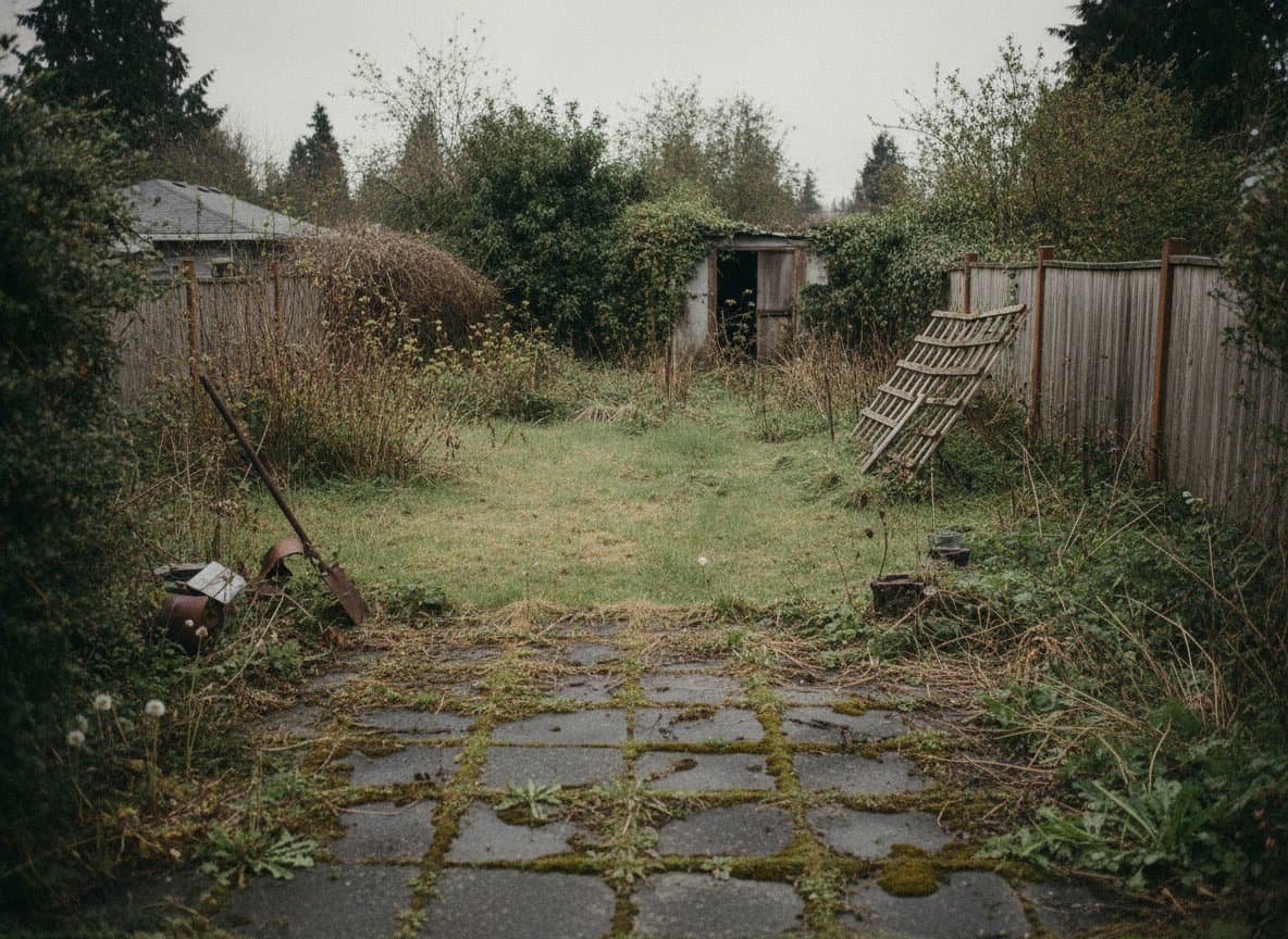 Overgrown ground