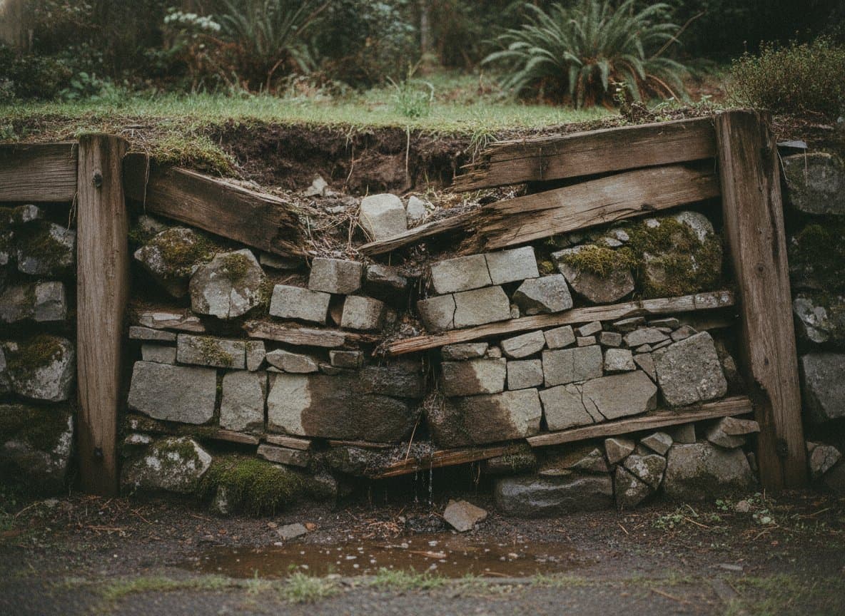 A leaning wall