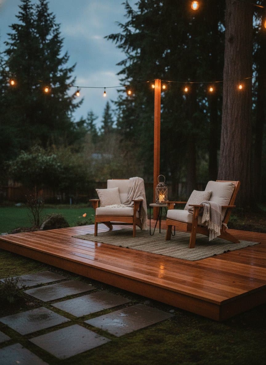 Evening on the new deck